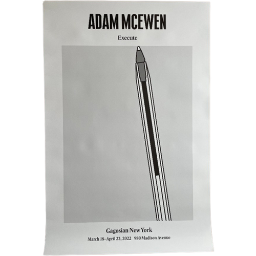 Adam Mcewen, Execute, Orginal Exhibition Poster, Printed In The Usa