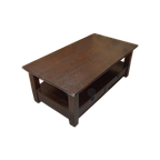 Salontafel Massief Eiken Donker Rechthoekig thumbnail 1