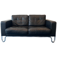 Dutch Originals Gispen Ad2 Bank – Zwart Leder