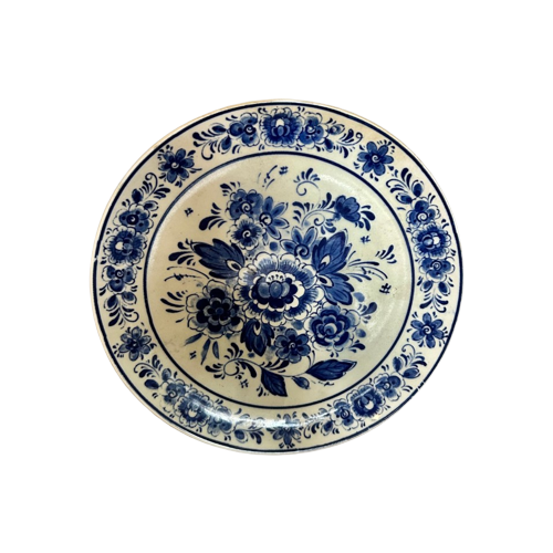 Woonaccessoire Bord Royal Blue Vintage Handmade Porselein