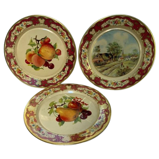 Set Van 3 Oude Blikken Bordjes - Reliving 1