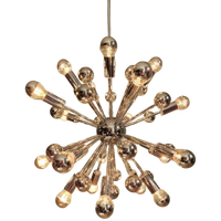 Sputnik-Kroonluchter In Verchroomd Metaal, 20 Lichtpunten, 1970