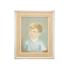 Beige Lijst Schilderij Portret Jongen thumbnail 1