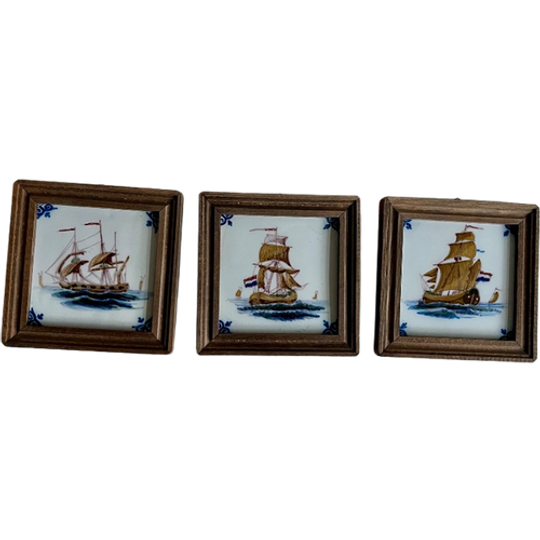 Vintage Ingelijste Hollandse Tegeltjes 1