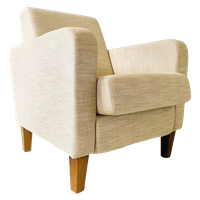 Vintage Linnen Fauteuil Beige