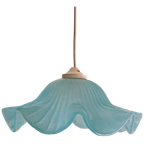 Vintage Glazen Hanglamp Blauw thumbnail 1