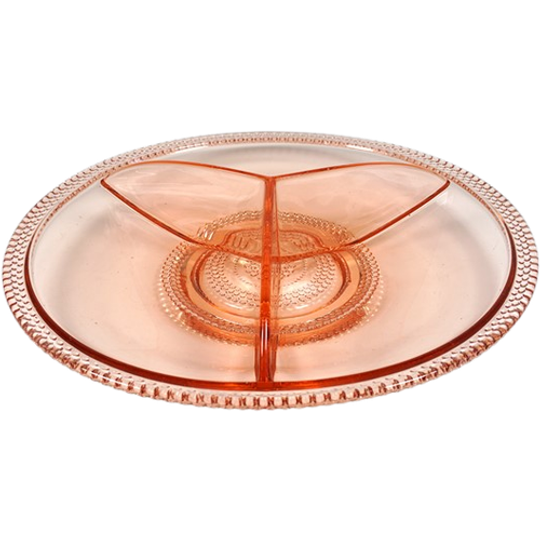 Vintage Roze Schaal Met Vakjes 1
