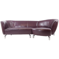 Leolux Pupilla Donker Paarse Bank | Aubergine Leren Bank