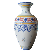 Vintage Talavera Spaans Aardewerk Vaas Prachtig Beschilderd
