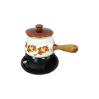 Vintage Fondue Set In Emaille thumbnail 1