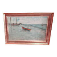Karel Heymans (1899-1974) Bootjes Aan Het Strand