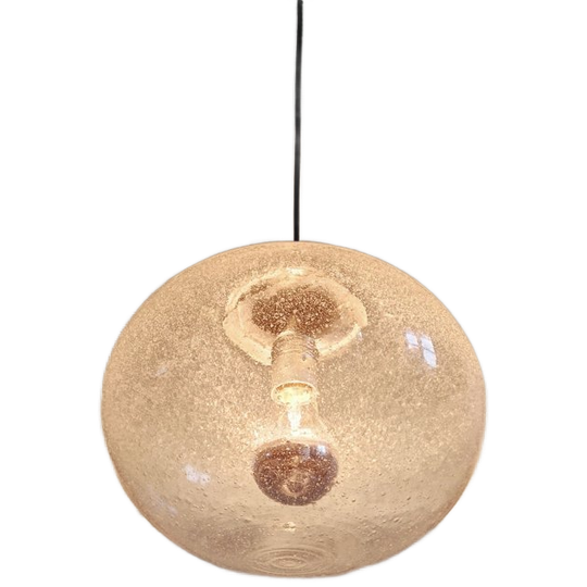 Space Age Hanglamp In Transparant Bubbelglas, 1960-70 1
