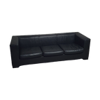 Camin Wittmann Sofa Black Leather thumbnail 1