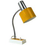 Vintage Bureaulamp - Knalgeel, Chroom - Gooseneck Space Age thumbnail 1