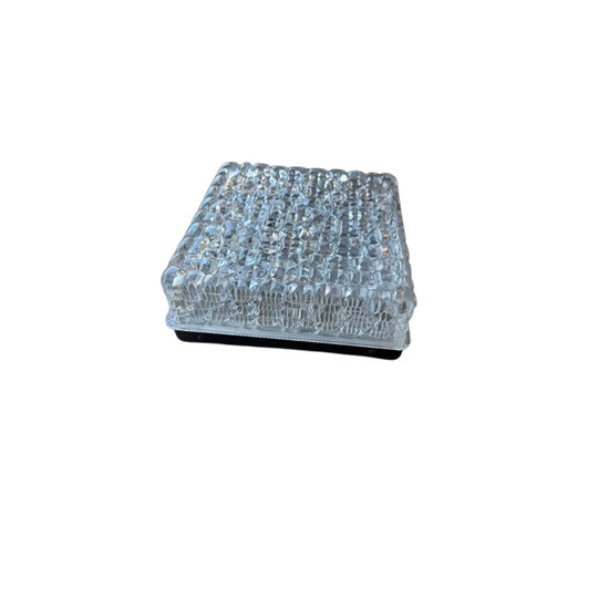 Jaren 50/60 Vintage Wand-/plafondlamp Kristalglas Rzb 1