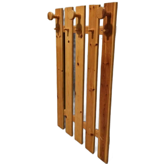Vintage 1960s Scandi Massief Grenen Wandkapstok 1
