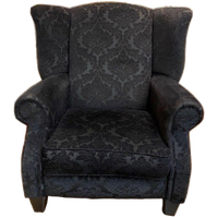 Oorfauteuil Barok Zwarte Stof