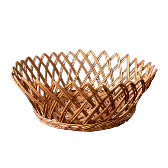 Vintage Rotan Fruitmandje / Mand / Broodmandje | Kerst 1