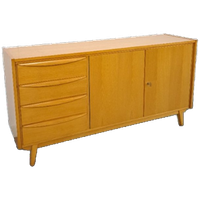 Fineer Dressoir Met Lades En Houten Handgrepen, Tv Meubel