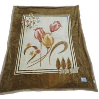 Plaid/Deken Van Bayimpex Met Tulpen Motief