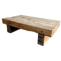 Brutalistische Wabi-Sabi Massief Eiken Salontafel