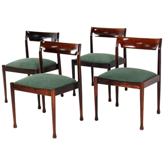 Set 4 Palissander Eetkamerstoelen Stoelen Vintage 1