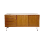 Vintage Notenhouten Sideboard Dressoir Van Franz Ehrlich Voor Veb Deutsche Werkstätten Hellerau thumbnail 1