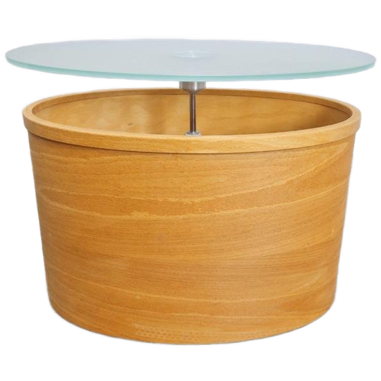 Modern Cilinder Bijzettafel Paul Mayen Habitat Plywood ´80 1