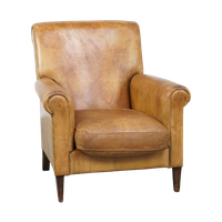 Comfortabele En Stijlvolle Vintage Schapenleren Fauteuil/armchair Met Rechte Vormen