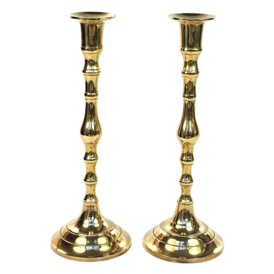 2 Vintage Messing Kandelaars 1