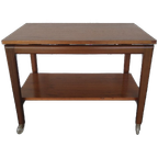 Scandinavisch Teakhouten Vintage Serveerwagen thumbnail 1