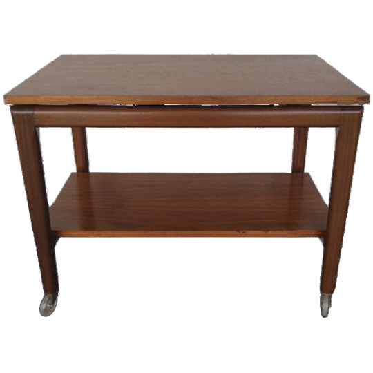 Scandinavisch Teakhouten Vintage Serveerwagen 1