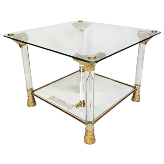 Bijzettafel - Hollywood Regency Style - Verguld - Messing - 70's 1