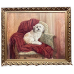 Rene Esgain. "Hond In Een Fauteuil". thumbnail 1