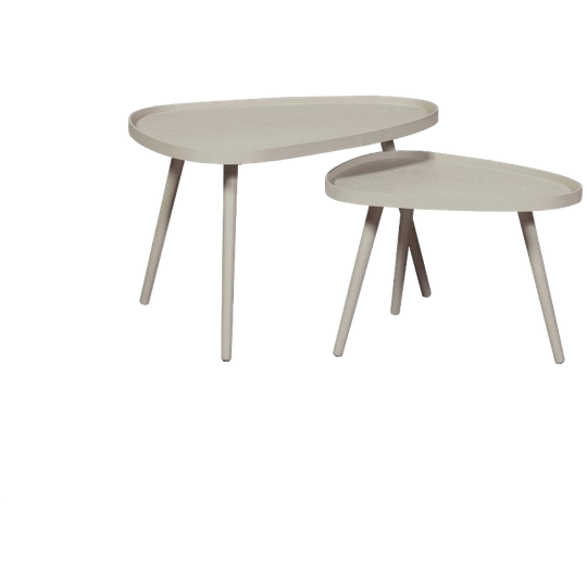 By fonQ | Set Van 2 Dusk Bijzettafel - Greige 1