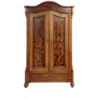 Antieke Noten Houten Art Deco Toogkast/linnenkast Julia thumbnail 1
