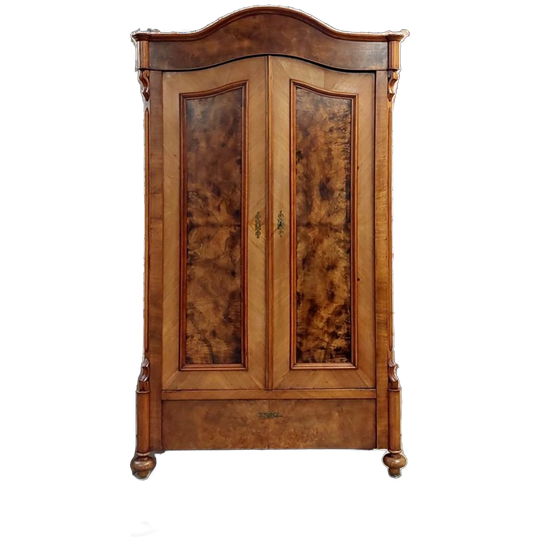 Antieke Noten Houten Art Deco Toogkast/linnenkast Julia 1