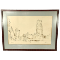 José Van Gucht - Aquarel - Veurne Markt