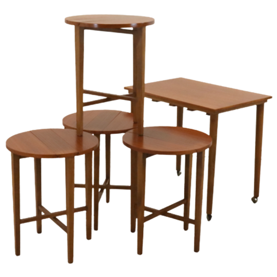 Set Nesting Tables Bijzettafels Mimiset Poul Hundevad Vintage 1