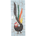 Midcentury Mosaic Wall Hanging Rooster thumbnail 1