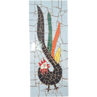 Midcentury Mosaic Wall Hanging Rooster