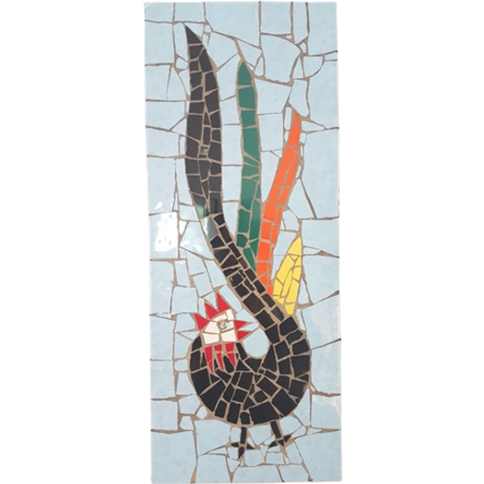 Midcentury Mosaic Wall Hanging Rooster 1
