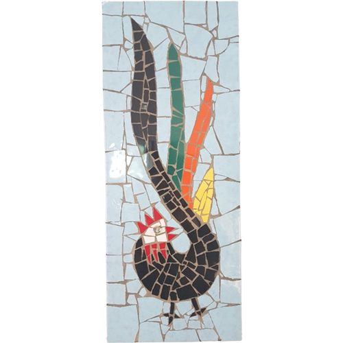 Midcentury Mosaic Wall Hanging Rooster