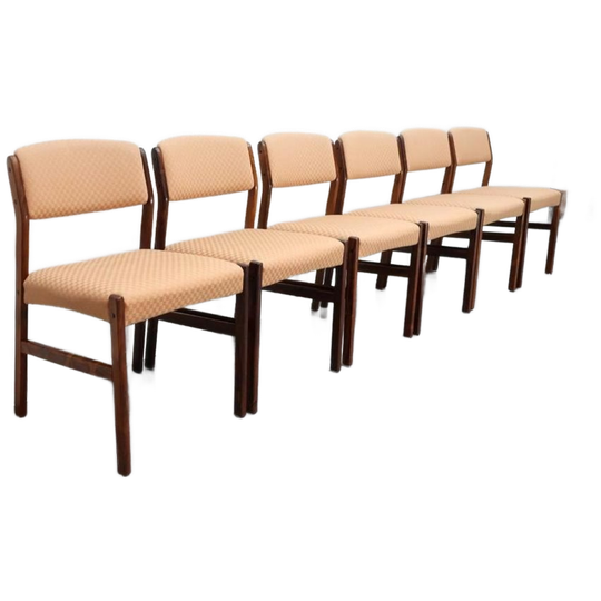 Set Van Set Van 6 Vintage Eetkamerstoelen Palissander 1