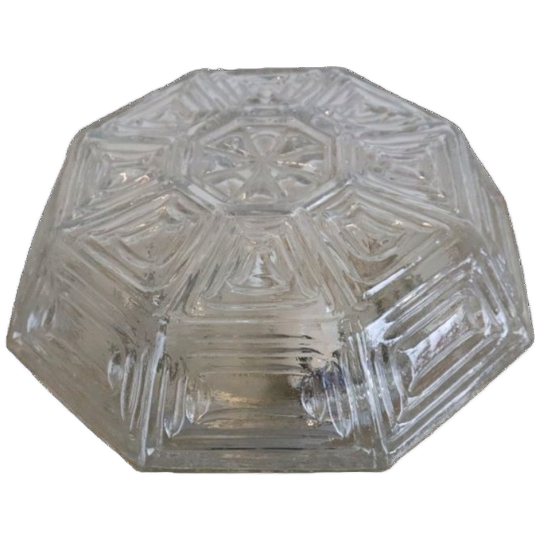 Vintage Nos Hexagon Plafondlamp Plafonniere Glas 1