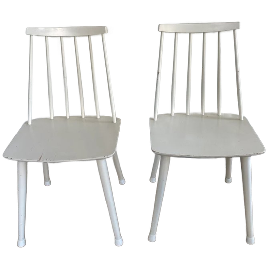 Two White, Wooden Farstrup Chairs, Model 216 1