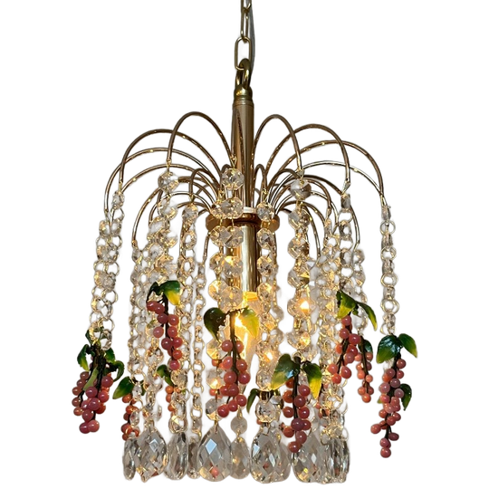 Meerdere Beschikbaar Vintage Roze Murano Druiven Kroonluchters Hanglampen 1
