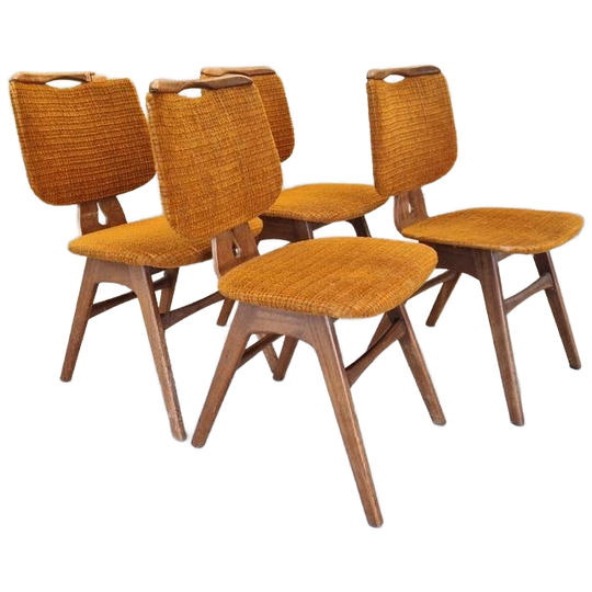 4 Vintage Pastoe Stoelen Schenkel Design 1