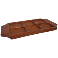 Vintage Teakhouten Snack Bar Dienblad Tapas Schaal