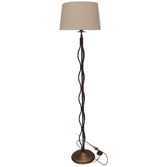 Vintage Staande Lamp Messing Golvende Poot 1